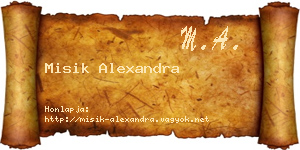 Misik Alexandra névjegykártya
