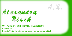 alexandra misik business card